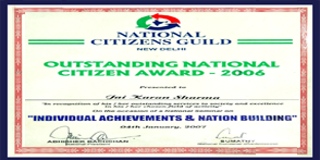 Certificate for Outstanding National Citizen Award ? 2006 by NCG
