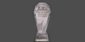 Excellence award for most valuable xtrapower customer by IOC