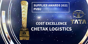 Chetak Logistics has won the Tata Motors Cost Excellence Award at Tata Suppliers Award 2021